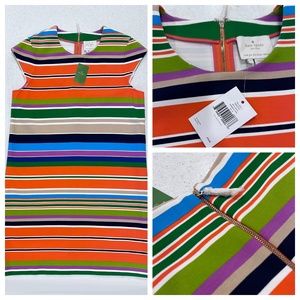 NWT Kate Spade Nico Dress Multicolor Stripe 🌈 A-Line Shift 12 14